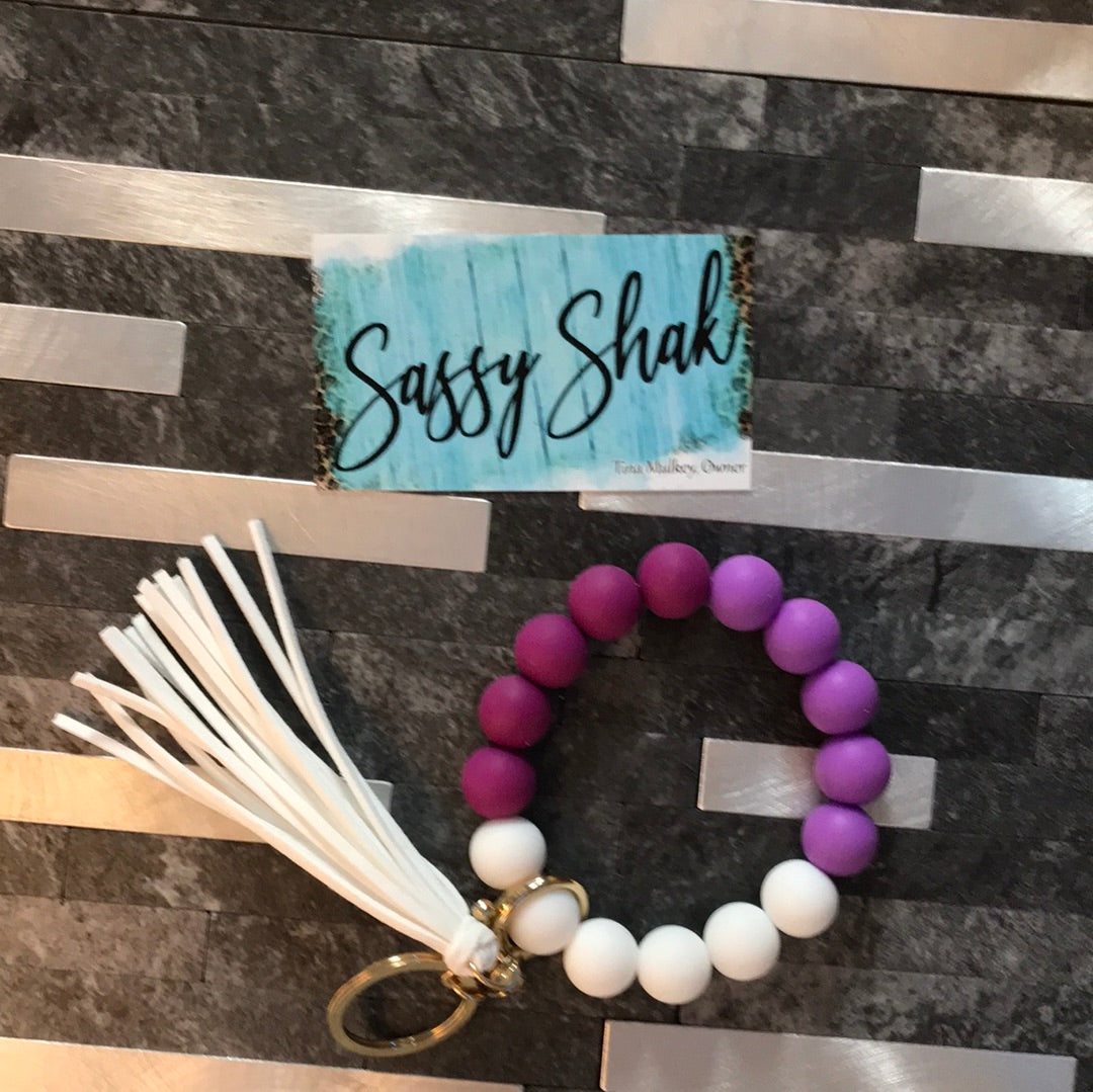 Wristlet - Purple, Plum, White